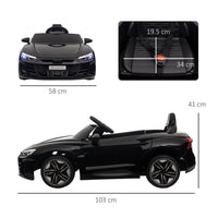 Audi RS e-tron GT Licensed 12V Kids Electric Ride on with Remote BLACK