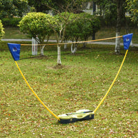 Foldable Badminton Net Set w/ 2 Pairs of Rackets 2 Nylon Shuttlecocks HOMCOM