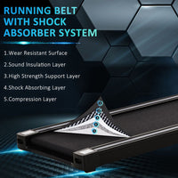HOMCOM 1.85HP Foldable Electric Treadmill Fitness Safety Lock LED Screen Black