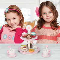 SOKA 18PC Wooden Dessert Cake Stand with Muffins Cakes and Donuts