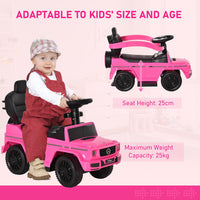 Mercedes Benz G350 Ride-on Sliding Car Floor Slider Stroller Kids Vehicle Pink