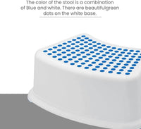 Child Foot Step Stool Anti-Slip Cover on Top For Children Practical Non-Slip Toilet Step for Toddlers Blue