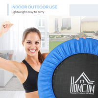 HOMCOM 40" Foldable Mini Fitness Trampoline Exercise Rebounder Jumper Blue