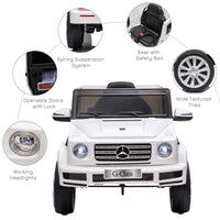 Mercedes Benz G500 12V Kids Electric Ride On Car Remote Control WHITE