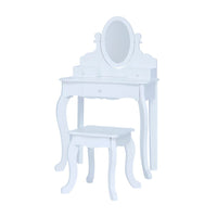 Fantasy Fields Kids Dressing Table Vanity Set Mirror & Stool White TD-12851B