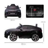AUDI e-tron 12V Kids Electric Ride-On Car with Remote Control Lights Music BLACK
