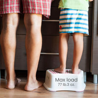 Child Foot Step Stool Anti-Slip Cover on Top For Children Practical Non-Slip Toilet Step for Toddlers Pink