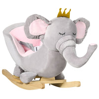 HOMCOM Baby Rocking Horse Elephant Rocking Chair Rocker Toy for 18-36 Months
