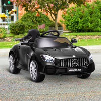 Mercedes Benz AMG GTR 12V Licensed Ride-On Car with Lights Music Remote 3-5 Yrs Black