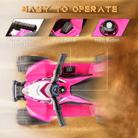 HOMCOM Honda Licensed Kids Electric Quad Bike 6V ATV Ride On 18-36 Months PINK