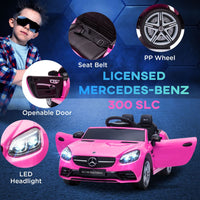Mercedes Benz SLC 300 12V Kids Electric Ride On Car with Remote Control Music PINK