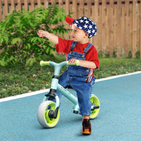 AIYAPLAY 8 inch Baby Balance Bike with Adjustable Seat Puncture-Free EVA Wheels GREEN