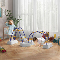 Outsunny Kids Climbing Frame with Climbing Arch Triangle Climber for 3-6 Years