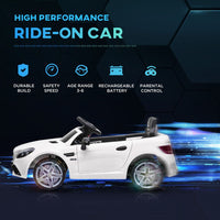 Mercedes Benz SLC 300 12V Kids Electric Ride On Car with Remote Control Music WHITE