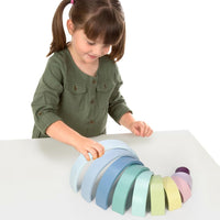 SOKA Wooden Rainbow Stacker Learning Toy Educational Stacking Toy 10PCS