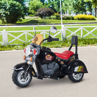 HOMCOM 6V Kids Electric Motorbike Child Ride On Toy with Lights Sound Black