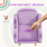 ZONEKIZ Cloud-Shaped Toddler Armchair Kids Mini Chair for Playroom Bedroom Purple
