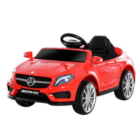 HOMCOM 6V Licensed Mercedes Benz Kids Ride On Car with Remote Light Music Red