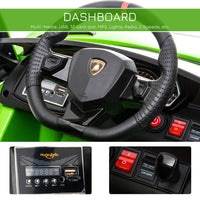 Lamborghini SVJ 12V Ride-On Car with Lights Music Remote 3-8 Yrs GREEN