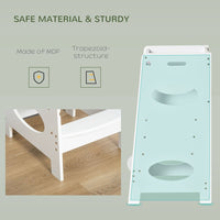 Kids Step Stool Toddler Kitchen Stool with Adjustable Standing Platform WHITE