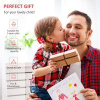 HOMCOM 75-80cm Kids Kick Scooter Adjustable Handlebar Inflatable Wheels Black