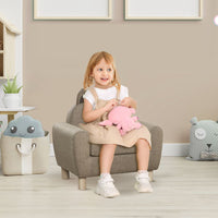 HOMCOM Kids Mini Sofa Toddler Chair Children Armchair for Bedroom Playroom Brown