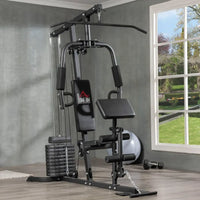 HOMCOM Multifunction Home Gym Machine with 45kg Weight Stack for Full Body Workout