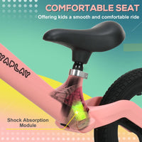 AIYAPLAY Baby Balance Bike Training Bike with Adjustable Seat and Handlebar Pink