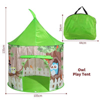 SOKA Play Tent Pop Up Indoor or Outdoor Garden Owl Playhouse Tent for Kids Childrens