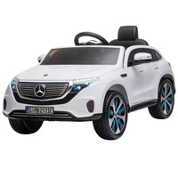 Mercedes Benz 12V EQC 400 Licensed Ride-On Car with Lights Music Remote WHITE