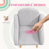Cloud-Shaped Toddler Armchair, Kids Mini Chair for Playroom, Bedroom - Grey