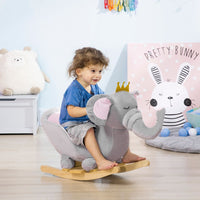 HOMCOM Baby Rocking Horse Elephant Rocking Chair Rocker Toy for 18-36 Months