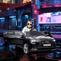 AUDI e-tron 12V Kids Electric Ride-On Car with Remote Control Lights Music BLACK