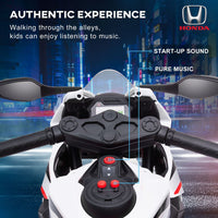 Honda CBR1000RR Licensed 6V Kids Electric Motorbike Ride On Car for 3-5 Years WHITE