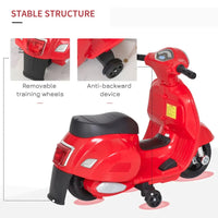 Vespa Licensed Kids Ride On Motorcycle 6V Battery Powered Electric Toys for Ages 18-36 Months RED