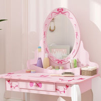 Kids' Ballet Print Vanity Set with Storage and Safety Features