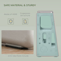 HOMCOM Kids Step Stool Adjustable Standing Platform Toddler Kitchen Stool Grey