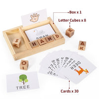SOKA Wooden Spelling Game Learning Matching Letter Memory Games for Children 3+ Years