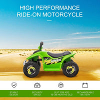 HOMCOM 6V Kids Electric Ride on Car with Big Wheels 18-36 Months Toddlers Green