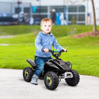 HOMCOM 6V Kids Electric Ride on Car with Big Wheels 18-36 Months Toddlers Black