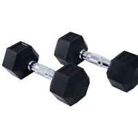 HOMCOM Hexagonal Dumbbells Kit Weight Lifting Exercise for Home Fitness 2x5kg