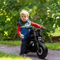 HOMCOM 6V Kids Electric Motorbike with Training Wheels for 3-5 Years Black