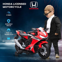 Honda CBR1000RR Licensed 6V Kids Electric Motorbike Ride On Car for 3-5 Years RED