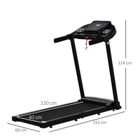 HOMCOM Treadmill 1.5HP Electric Motorised Running Machine with LED Display