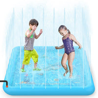 SOKA 168cm Square Inflatable Sprinkler Splash Pad Play Mat Water Pool Summer Toy BLUE