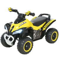 HOMCOM 4 Wheel Quad Toddler Ride on Car Foot-to-Floor Sliding Walking Car YELLOW