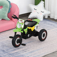 HOMCOM Toddler Pedal Tricycle Ride-On Learning Music Lights 18-36 Months Green