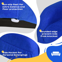 HOMCOM 2 In 1 Kids Sofa Armchair Chair Fold Out Flip Open Baby Bed Couch Toddler Sofa BLUE