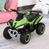 HOMCOM 4 Wheel Quad Toddler Ride on Car Foot-to-Floor Sliding Walking Car GREEN