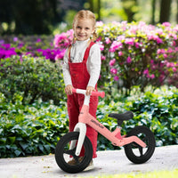 AIYAPLAY Baby Balance Bike Training Bike with Adjustable Seat and Handlebar Pink